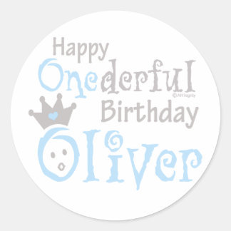 ONEderful Oliver Classic Round Sticker