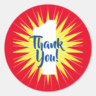 Onederful Superhero 1st Birthday Party Kid's Classic Round Sticker