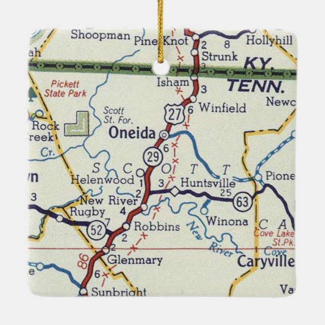 Oneida TN Ceramic Ornament (Back)