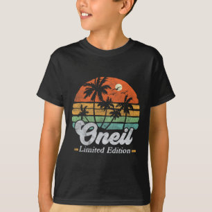 Oneil Surname Funny Retro 90s Birthday Beach Famil T-Shirt