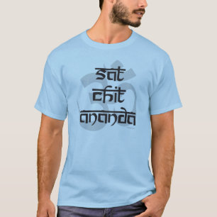 Oneness Mantra Om Sat Chit Ananda Blue T-Shirt