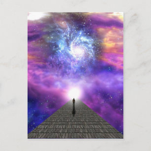 Oneness with the universe, great mystery of life b postcard