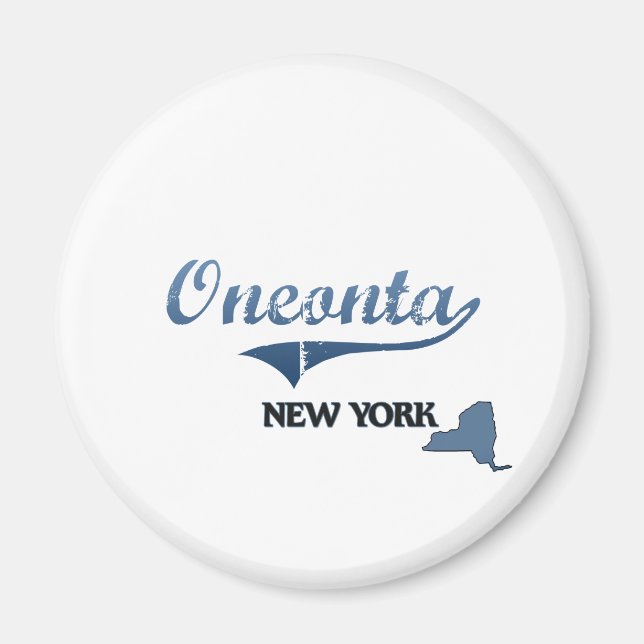 Oneonta New York City Classic Magnet (Front)