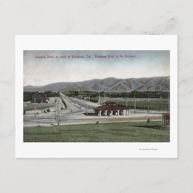 Oneonta Park & Raymond Hotel Postcard (Front)