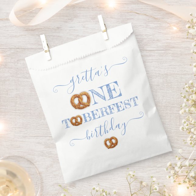 Onetoberfest Pretzel Birthday Party Favour Bags (Clipped)