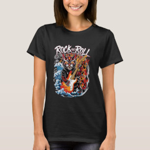 Oni Demon Rock Cat Classic Japanese Samurai Cat Da T-Shirt