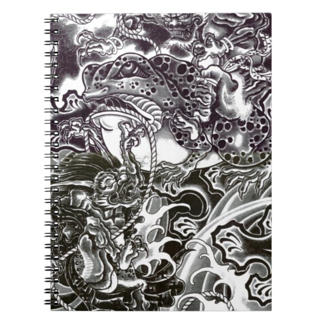 Oni Devils and Toad Spiral Notebook (Front)