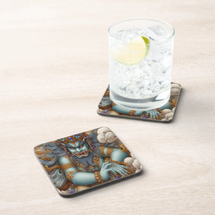 Oni Fortune Beverage Coasters