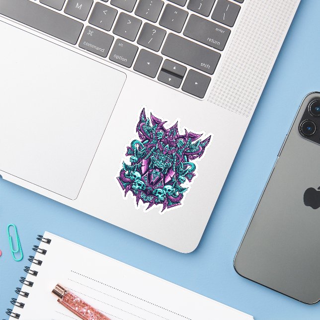 Oni mask and Skull (Laptop w/ iPhone)