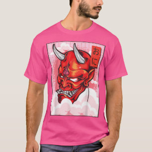 Oni Mask Demon Mask Yokai Kawaii Japanese Aestheti T-Shirt