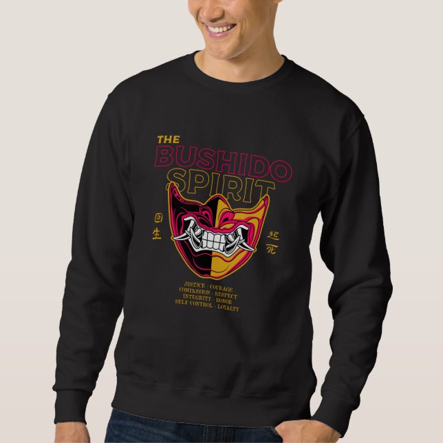Oni Mask Japanese Culture - The Bushido Spirit Sweatshirt (Front)