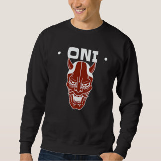 Oni Mask Japanese Demon Face Devil Ronin  1 Sweatshirt