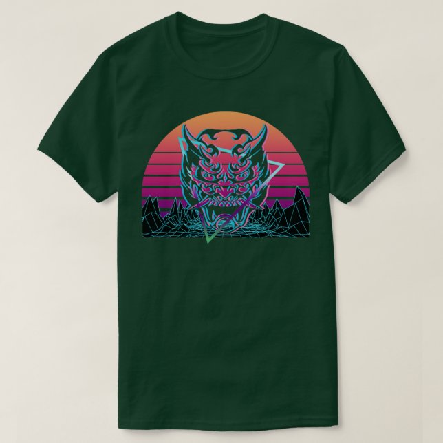 Oni Mask Yokai Devil Mask Gift T-Shirt (Design Front)