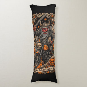 Oni Samurai Biker Halloween Body Cushion