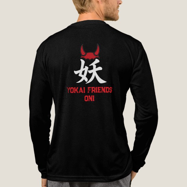 Oni Yokai Friends Men’s Long Sleeve Shirt (Back)