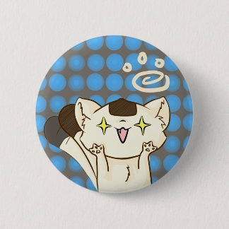 Onigiri Cat Asssault! Button (Brown)