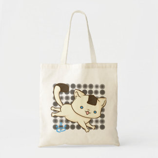 Onigiri Cat Frolic Tote (Brown Polka)