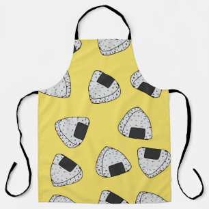 Onigiri (japanese rice ball) background. Seamless  Apron