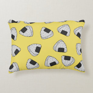 Onigiri (japanese rice ball) background. Seamless  Decorative Cushion