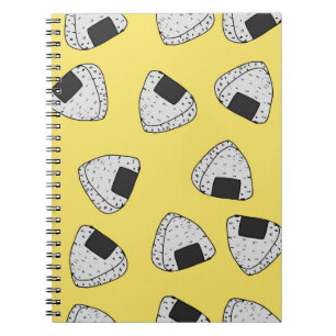 Onigiri (japanese rice ball) background. Seamless Notebook