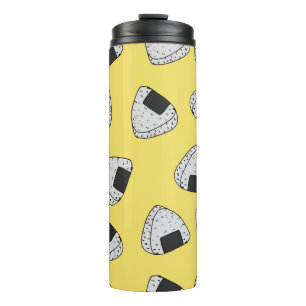 Onigiri (japanese rice ball) background. Seamless Thermal Tumbler