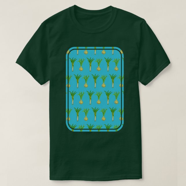 Onion and leek pattern T-Shirt (Design Front)