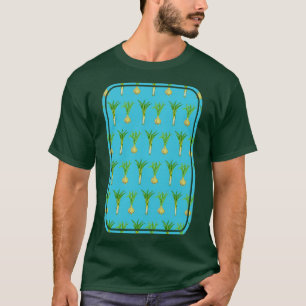 Onion and leek pattern T-Shirt