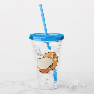 Onion cartoon illustration  acrylic tumbler