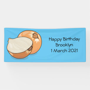 Onion cartoon illustration  banner