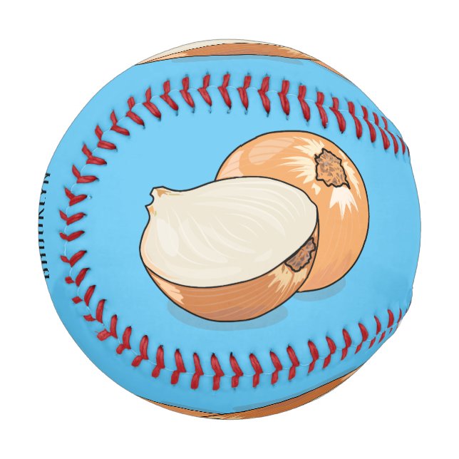 Onion cartoon illustration  baseball (Front Left)