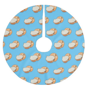 Onion cartoon illustration brushed polyester tree skirt