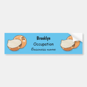 Onion cartoon illustration bumper sticker