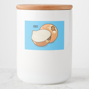 Onion cartoon illustration  food label