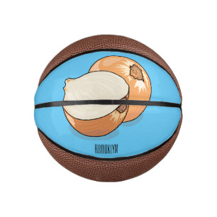 Onion cartoon illustration mini basketball