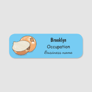 Onion cartoon illustration  name tag