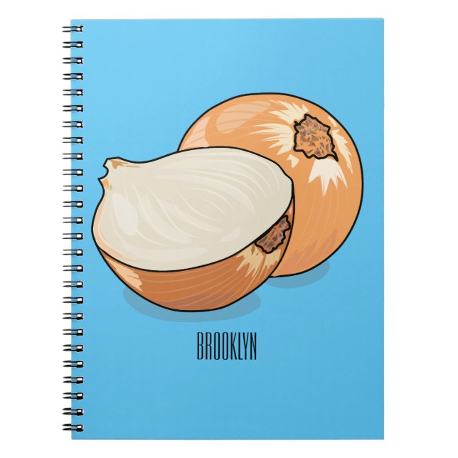 Onion cartoon illustration  notebook (Front)