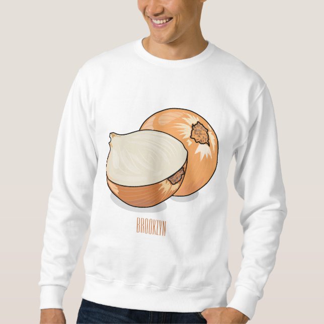 Onion cartoon illustration  sweatshirt (Front)