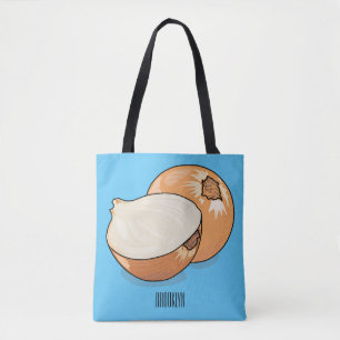Onion cartoon illustration  tote bag