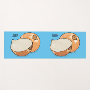 Onion cartoon illustration yoga mat
