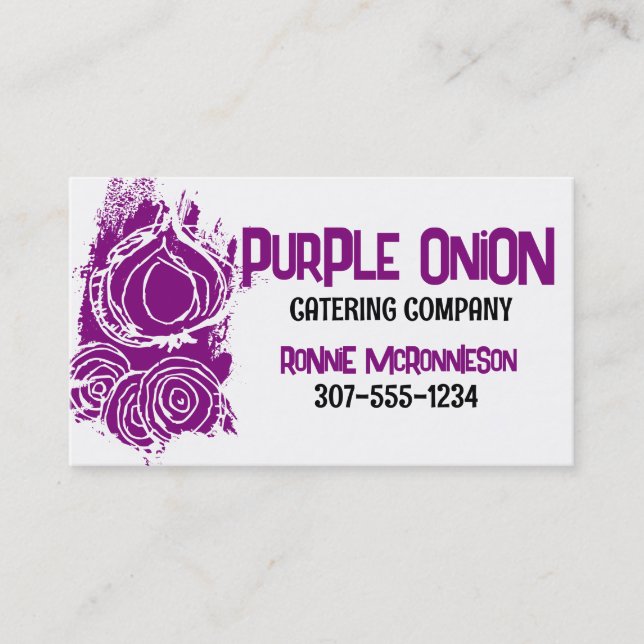 onion doodles cooking chef catering business card (Front)