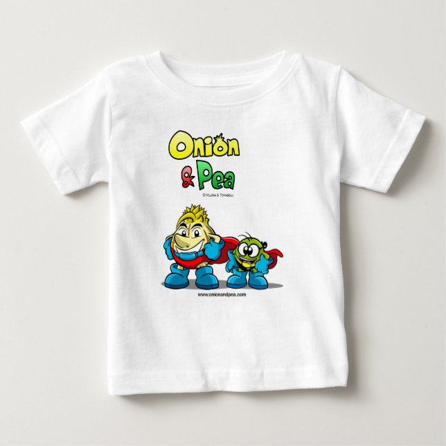 Onion & Pea characters Baby t-shirt. Baby T-Shirt (Front)