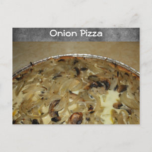 Onion Pizza Recipe Postcard