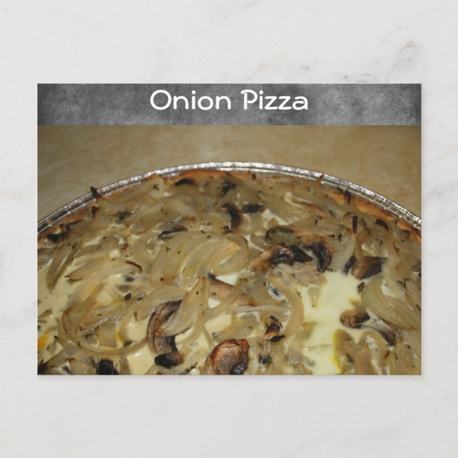Onion Pizza Recipe Postcard (Front)