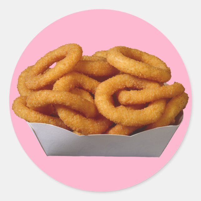Onion Rings Classic Round Sticker (Front)