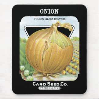 Onion Seed Packet Label Mouse Pad