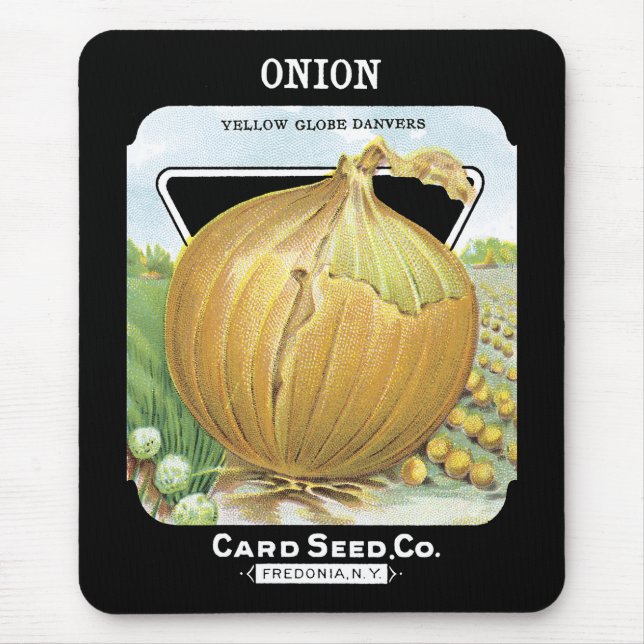 Onion Seed Packet Label Mouse Pad (Front)