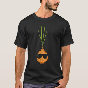 Onion Sunglasses Shallot  Vegeterian Farmer Garden T-Shirt