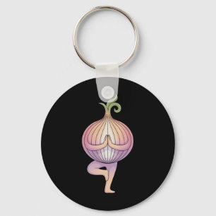 Onion Yoga  Key Ring