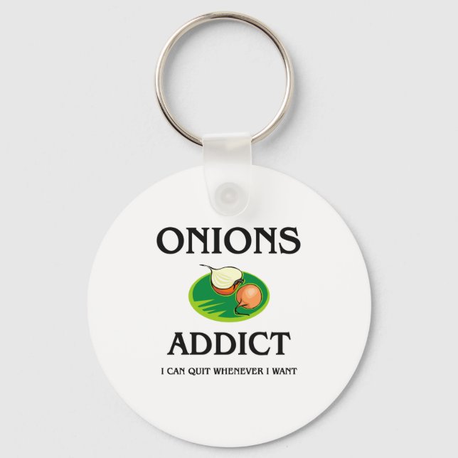 Onions Addict Key Ring (Front)