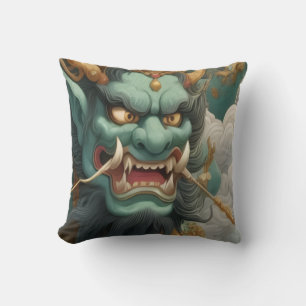 Oni's Wrath Throw Pillow